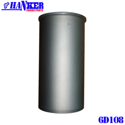 Komatsu 6D108 Mesin Casting Cylinder Liner Kits Hitam Fosfat 6222-21-2210